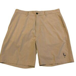 Tailorbyrd Sport Mens Beige Sz 34 Shorts 8" Inseam Flamingo